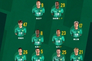 国安今日首发迎战劲敌 碰！