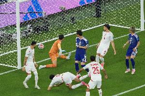 日本1-0领先突尼斯！镰田大地开场4分钟闪电破门，脚后跟进球+连续两场进球