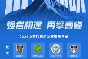 中冠总决赛分区：16支队伍争夺3.5个升入乙级的名额，南区包括广东晨星、江苏常晋等队